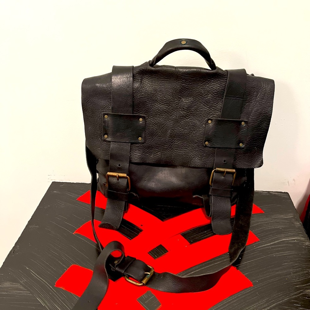 Genuine Leather & Suede Vintage Satchel